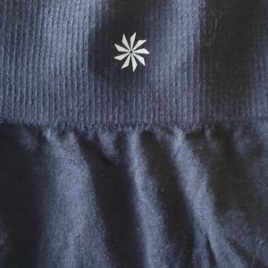 ATHLETA (Medium) Navy Blue and Purple Wool Tights/Leggings